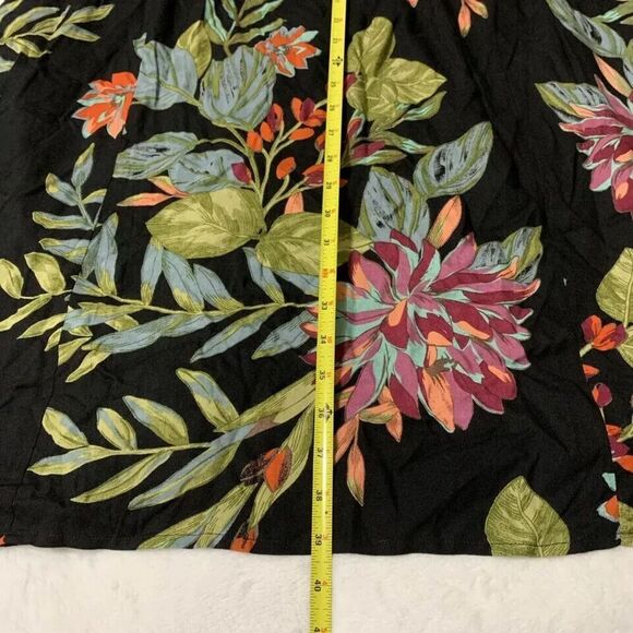 Patrons of Peace Maxi Skirt Floral Black Pull on - Picture 6 of 6